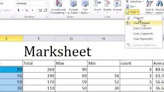 Module 3 Lesson-4 Marksheet Formatting Explain/Conditional Format apply/Create header Filter apply