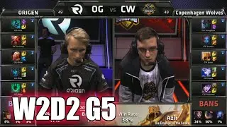 Origen vs Copenhagen Wolves | S5 EU LCS Summer 2015 Week 2 Day 2 | OG vs CW W2D2 G5 Round 1
