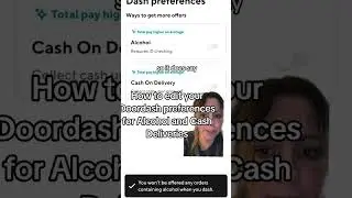 Doordash app tutorial on how you can edit your Doordash preferences on alcohol and cash deliveries