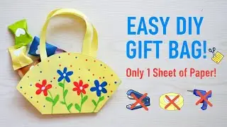 😍DIY paper bag step by step😘🛍️ Easy paper bag, gift ideas, origami bag,