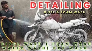 Royal Enfield Himalayan 450 Deep Cleaning | New Bike 🏍️ | Diesel Foam Wash | Detailing Bike 🏍️ Wash
