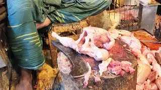Big chicken cutting skills//How to cut whole chicken