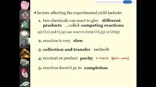 Chemistry 20 - Stoich Lesson 7 - Understanding Percent Yield and Error in Chemistry Labs