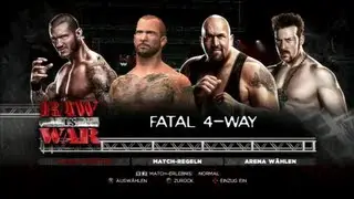 WWE '13 - Fatal 4 Way Match on Old School Raw!