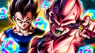 (Dragon Ball Legends) МОЙ САМЫЙ УДАЧНЫЙ ПРИЗЫВ! БОЛЕЕ 20К КРИСТАЛЛОВ ДЛЯ LF KID BUU И VEGETA!