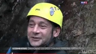 Canyoning en source d'eau chaude au journal de 20h sur TF1