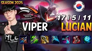 HLE Viper LUCIAN vs CORKI ADC - Patch 25.12 KR Ranked | lolrec
