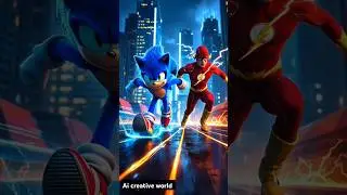 Sonic + Flash by Ai Creative world #shorts #shortvideo #trending  @AiCreativeWorld-H