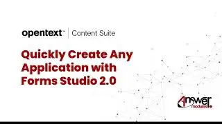 The Low-code Application Builder for OpenText Content Suite / xECM: Forms Studio 2.0