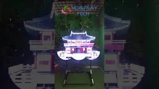 6pcs Splicing 3D Hologram LED FAN Display Wall  #3ddisplay #hologram #fyp