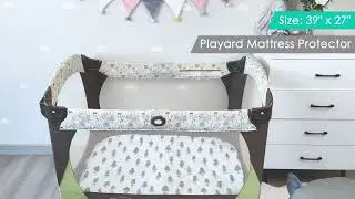 Biloban Pack N Play | Mini Crib Mattress Pad Cover/ Protector - Ultra Soft Microfiber, Waterproof