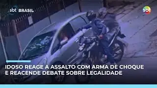 Arma de choque é permitida? Uso de equipamento durante assalto em SP reacende debate | #SBTBrasil