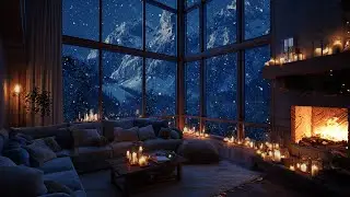Soft Snow & Glowing Fire ❄️ A Winter Night Soundscape for Calm Concentration