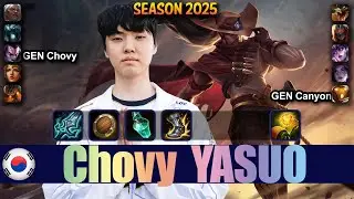 GEN Chovy YASUO vs SYNDRA Mid - Patch 25.18 KR Ranked | lolrec