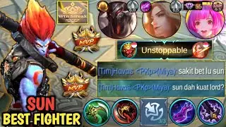 SUN BEST FIGHTER TERSAKIT & TERKUAT | SANGGUP COUNTER HERO META | BUILD TERBAIK SUN 2021 - MLBB