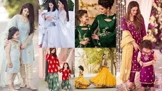Party wear Mother and Daughter matching outfits /Mother and Daughter Combo dress designs /Same dress