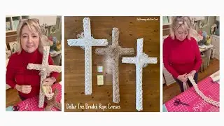 Dollar Tree Braided Rope Cross