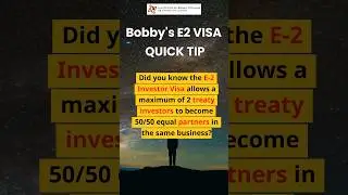 TWO Investors Allowed in Same Business for E2 Visa