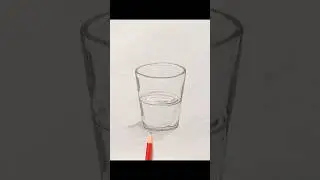 🥛Glass drawing #shading #art #shorts #youtubeshorts
