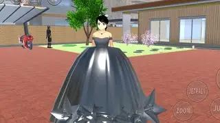 How to Make Grey Flower Gown | Sakura School Simulator