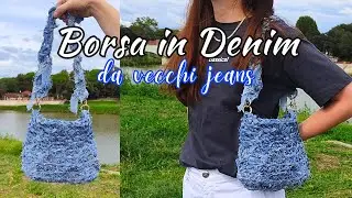 Borsa di Jeans Facile all'Uncinetto | Tutorial passo passo