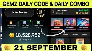 21 September Gemz daily combo & daily code #gemz