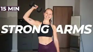 15 MIN ARM WORKOUT | Toned Biceps & Triceps