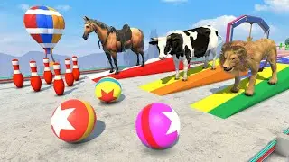 Cow and Horse 🐎 Racing Game Play New Video Biz 444 ||@Gamerbiz444