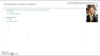 Cost Classification: Expired vs Unexpired