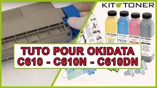 Instructions pour la recharge toner compatible des toners OKI C610, C610DN, C610N.