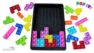 Pop It Fidget Tetris Puzzle Jigsaw Toy | Bubbles Pops Fine Motor Activities
