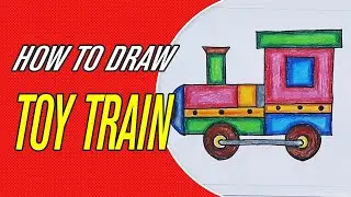 How To Draw A Toy Train     ::::  Online Drawing Tutorials