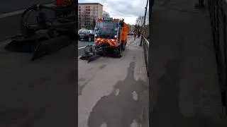 Road sweeper  in Germany 🇩🇪 #cleaning # #machine #shorts #satisfying
