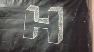 How to draw a 3D letter'H''||3D drawing||easy drawing||step by step