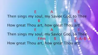 How Great Thou Art Key of E  -  F# with Lyrics and Chords