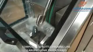 COMPLETE I. V. BOTTLE PACKING LINE (LARGE VOLUME PARENTERALS)