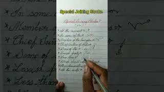Special Joining Stroke 51    ||| Shorthand ||||   #shorthand  #shorts