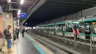 Arriv&eacute;e d&rsquo;un Citadis 302 RATP sur le T2 &agrave; La D&eacute;fense