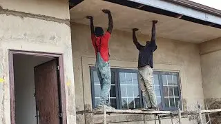 BUILDING IN GHANA || CEMENT BOARD INSTALLATION FOR THE CEILING JOINTS