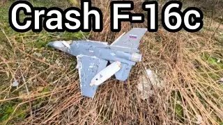 How I crash my RC F-16c jet plane 70mm