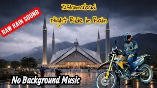 Night Motorcycle Ride in Rain 🌧️ | Islamabad Pakistan | Raw Road Sounds | No Music