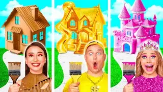 Una Casa De Color Rica VS Pobre VS Mega Rica | Desaf&iacute;o Loco por Fun Fun Challenge