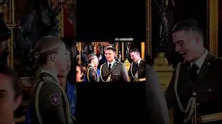 Момент встречи принцессы Леонор со своими военными друзьями