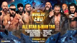 All Star 8-Man Tag Match: AEW Worlds End 2023 Highlights