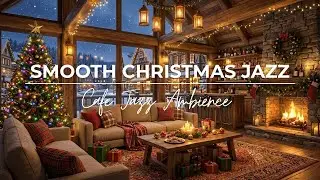 Christmas Jazz Music 🎄 | Warm & Relaxing | Soft Snowfall & Cozy Porch Ambience