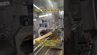 Stix snacks sticks extruder machine frying snacks extrusion machinery working well #extruder