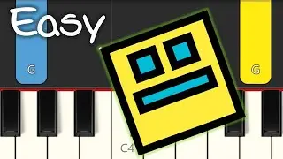 GEOMETRY DASH LEVEL 1 - Stereo Madness - EASY PIANO TUTORIAL