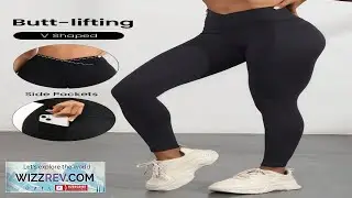 Women's V Shaped Cross Waistband Design High Waisted Pocket Yoga Pants Women's Sports