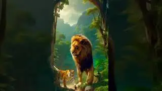 Wild Friendship: The Lion and Tiger's Jungle Adventure #LionAndTiger #WildFriendship