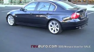 BMW 335i Sedan Monaco Blue walk around